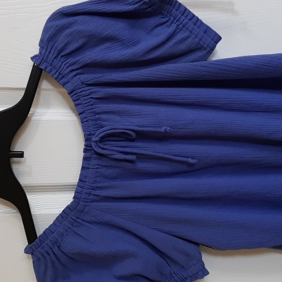 Blue/purple off the shoulder blouse - Picture 2 of 3